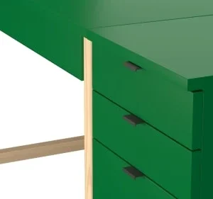 WNM Group Bureau Enfant En Pin Massif 120×60 Vert 12