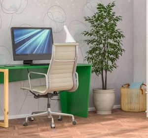 WNM Group Bureau Enfant En Pin Massif 120×60 Vert 12