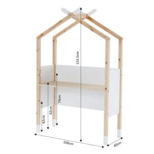 Baita Bureau Enfant Tipi Blanc évolutif 12