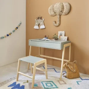 Maisons Du Monde Bureau Et Tabouret Enfant Vert Clair Et Pin 14