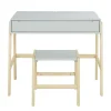 Maisons Du Monde Bureau Et Tabouret Enfant Vert Clair Et Pin 22