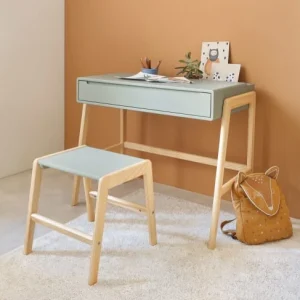 Maisons Du Monde Bureau Et Tabouret Enfant Vert Clair Et Pin 16