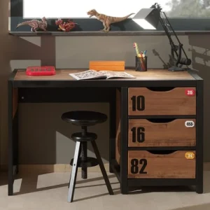 Vipack Bureau Noir Naturel 7