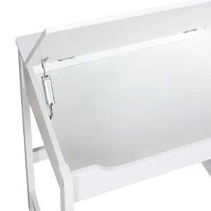 TOILINUX Bureau Pupitre Pour Enfant En Mdf Blanc 12