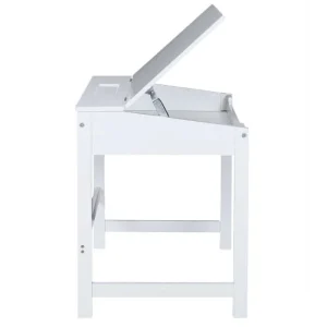 TOILINUX Bureau Pupitre Pour Enfant En Mdf Blanc 18