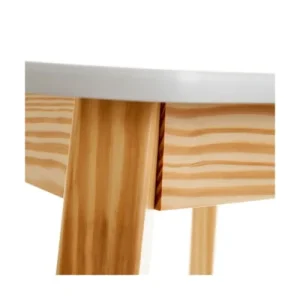 Wadiga Bureau Table Enfant Bois Et Blanc 55x55x45cm 8