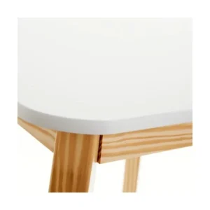 Wadiga Bureau Table Enfant Bois Et Blanc 55x55x45cm 10