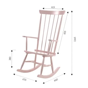 Vipack Chaise à Bascule Rose 9