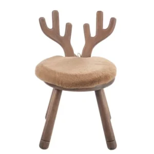 LANADECO Chaise Cerf En Bois Naturel 8