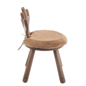 LANADECO Chaise Cerf En Bois Naturel 10