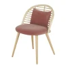 Maisons Du Monde Chaise En Velours Terracotta, Rotin Et Bouleau 20