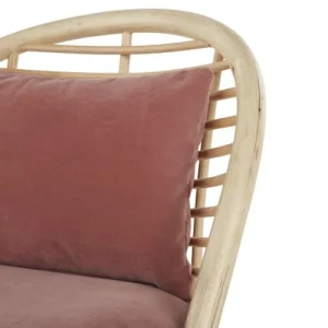 Maisons Du Monde Chaise En Velours Terracotta, Rotin Et Bouleau 14