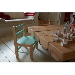 Combelle Chaise Enfant En Bois Bicolore Vert Menthe 10