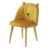 Maisons Du Monde Chaise Enfant Jaune Moutarde Motif Tête De Tigre Et Bouleau Massif 20