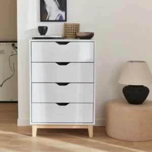 Alice’s Garden Commode Blanche Scandinave, 4 Tiroirs 12