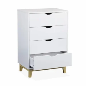 Alice’s Garden Commode Blanche Scandinave, 4 Tiroirs 18