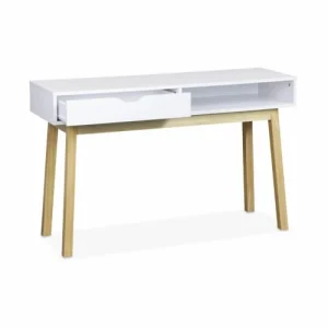 Alice’s Garden Console Scandinave Blanche Avec Un Tiroir 16