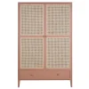 Maisons Du Monde Dressing 2 Portes 1 Tiroir Terracotta Et Cannage En Rotin 14