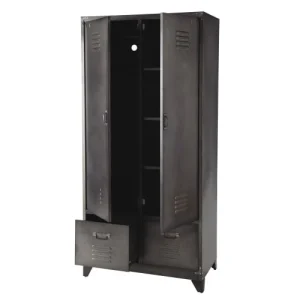 Maisons Du Monde Dressing 2 Portes Battantes En Métal Gris Anthracite 7