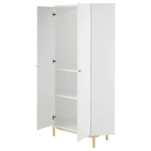 Maisons Du Monde Dressing D’angle 2 Portes Battantes Blanc 9