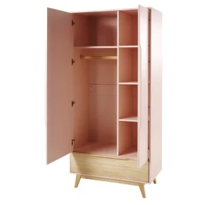 Maisons Du Monde Dressing Vintage 2 Portes 1 Tiroir Rose Clair 12