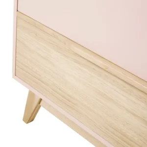 Maisons Du Monde Dressing Vintage 2 Portes 1 Tiroir Rose Clair 14