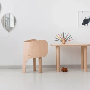 Lignea Kids Ensemble Chaise Et Table éléphant En Bois De Hêtre 7