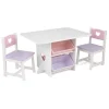 KidKraft Ensemble Table Avec 4 Bacs De Rangement Et 2 Chaises Rose Et Violet 20