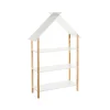 Wadiga Étagère Bibliothèque Chambre Enfant Maison Blanc Et Bois 79x30x131cm 20