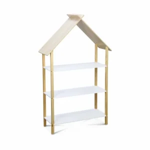 Alice’s Garden Etagère Bibliothèque Pour Enfant 3 Niveaux En Pin Naturel Blanc 16