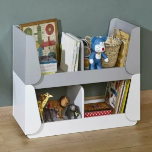 ID Kids Etagere Empilable Effet Bois Gris 9