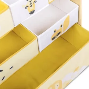 Beeloom Etagère Multifonctionnelle Pour Enfants En Bois Naturel Jaune 13