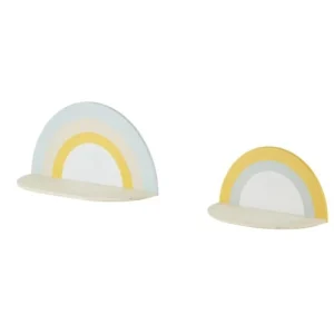 Maisons Du Monde Etagères Arcs-en-ciel Beiges, Bleus, Jaunes Et Blancs (x2) 7