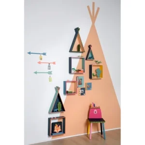 Artemio Étagères En Bois Enfant Tipi H45cm Et H26cm 9