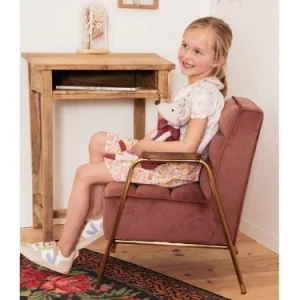 Amadeus Les Petits Fauteuil Enfant En Velours Rose 8