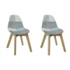 Altobuy Lot De 2 Chaises Enfant Bleues Motif Patchwork 20