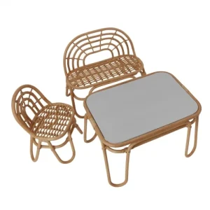 OYOY Living Design Mini Chaise Marron 100% Rotin H52xL33,5x28cm 10