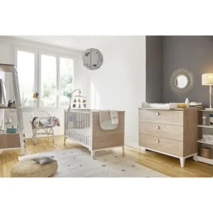 Galipette Portant Armoire 1 Tiroir Bébé Effet Bois Blanc 15