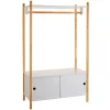 Wadiga Portant Vêtements En Bois + Placard Chambre Enfant – 80x40x136cm 14