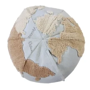 Lorena Canals Pouf Carte Du Monde Bleu Et Gris 11