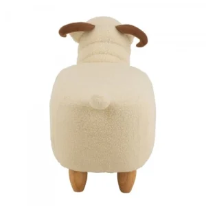 Meubles & Design Pouf Enfant Forme De Bélier En Tissu Beige 12