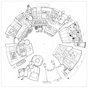 Drawin’table Table à Dessiner Multifonction 70x70x48 Cm Avec 2 Tabourets 18