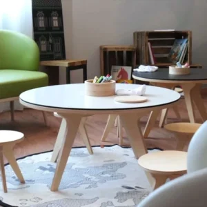 Drawin’table Table à Dessiner Multifonction XXL En Bois D90 Cm Avec 4 Tabourets 11