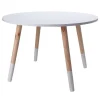 Wadiga Table Enfant Ronde Bois Blanc 17