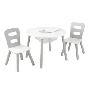 KidKraft Table Enfant Ronde Et 2 Chaises Coloris Gris 7