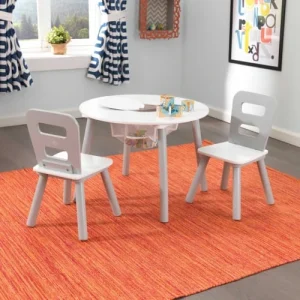 KidKraft Table Enfant Ronde Et 2 Chaises Coloris Gris 9