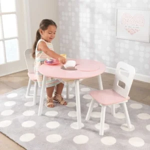 KidKraft Table Enfant Ronde Rose + 2 Chaises 10