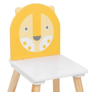 Beeloom Table Pour Enfants En Bois Naturel Jaune Multifonctionnelle 13